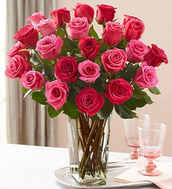 Passion for 24 Pink Roses