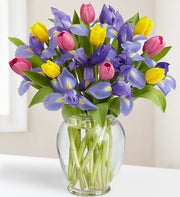 Fanciful Tulip and Iris Bouquet