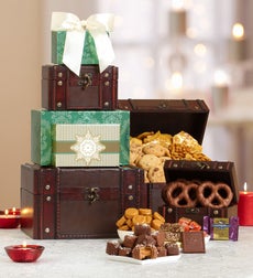 Holiday Treasures Gourmet Gift Tower - Holiday Treasures Trunk Gourmet Gift Tower