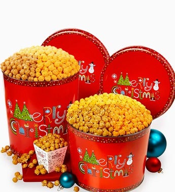 The Popcorn Factory� Merry Christmas Popcorn Tin