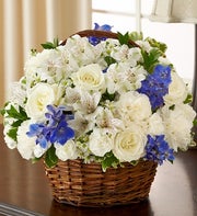 Blue and White Basket