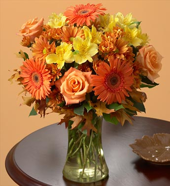 gorgeous mixed autumn bouquet
