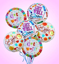  Air-Rangement - Get Well Mylar Balloons - Half Dozen Balloons 