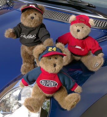 Teddy Bear in official cap and jumpsuit by NASCAR