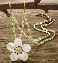 Survivor Tree Single Flower Pearl Pendant