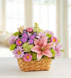 Unique Flower Arrangements on Spring Flower Baskets And Baskets Of Spring Flowers