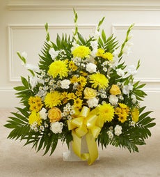 Funeral Flowers by 1800Flowers. com - Heartfelt Tribute Floor Basket Arrangement - Medium