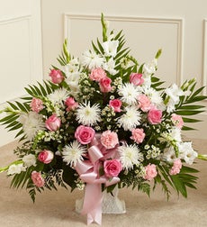 Funeral Flowers by 1800Flowers. com - Heartfelt Tribute Floor Basket Arrangement - Large