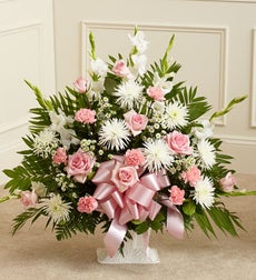 Funeral Flowers by 1800Flowers. com - Heartfelt Tribute Floor Basket Arrangement - Medium