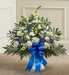 Funeral Flowers by 1800Flowers. com - Heartfelt Tribute Floor Basket Arrangement - Medium
