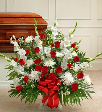 Heartfelt Tribute Floor Basket Arrangement