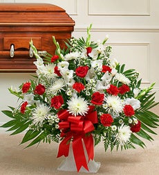 Funeral Flowers by 1800Flowers. com - Heartfelt Tribute Floor Basket Arrangement - Medium