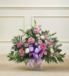 Funeral Flowers by 1800Flowers. com - Heartfelt Tribute Floor Basket Arrangement