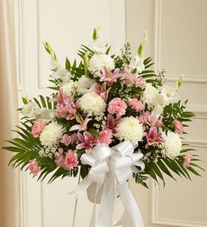 White Standing Basket