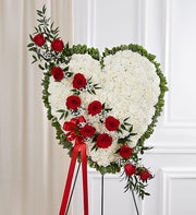 Always in My Heart Floral Heart - Red