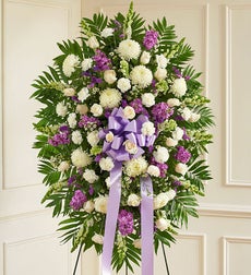 Funeral Flowers by 1800Flowers. com - Deepest Sympathies Standing Spray - Lavender - Large