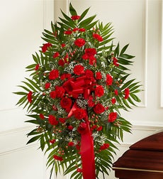 Funeral Flowers by 1800Flowers. com - Deepest Sympathies Standing Spray - Red