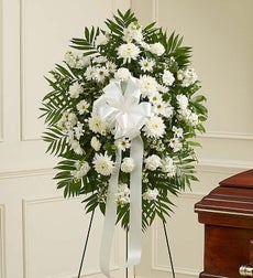 Funeral Flowers by 1800Flowers. com - White Sympathy Standing Spray