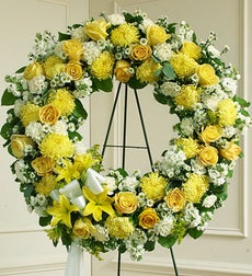 Serene Blessings Standing Wreath - Yellow - Large