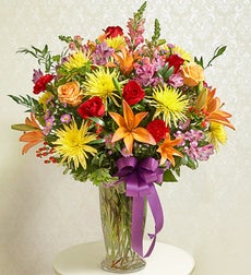 Funeral Flowers by 1800Flowers. com - Beautiful Blessings Vase Arrangement - Bright