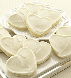 Frosted Heart Cookie Wedding Favors, Set of 36