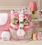 New Twin Girl Newborn Gift Basket