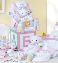 Image: B-is-for-Baby Girl Deluxe Gift Block