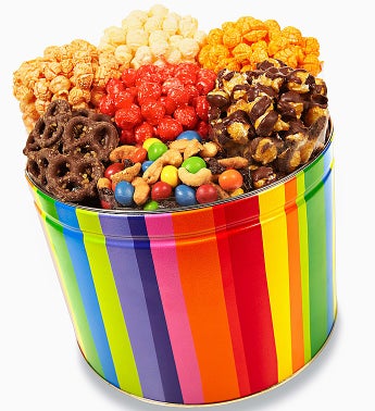 Bright Stripe 7 Snack Tin