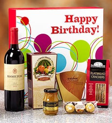 Happy Birthday Vineyard Select Red Wine Gift Box - Happy Birthday Red Wine Gift Box