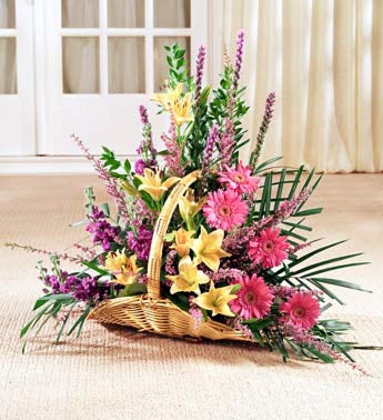 Sympathy Arrangement in a Basket