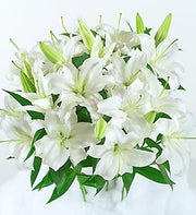 White Lilly Bouquet for Sympathy
