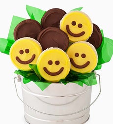 Happy Face Cookie Flower Pot