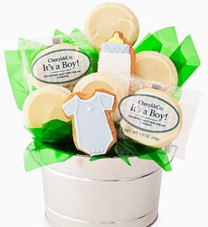 Cheryl's Baby Boy Cookie Flower Pot