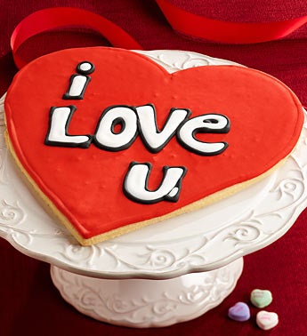 Giant I Love You Heart Sugar Cookie