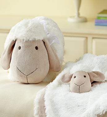 Sheep Dreams Pillow and Blanket