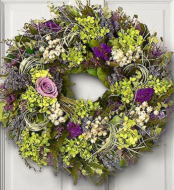 Lavender Rose and Hydrangea Preserved Wreath