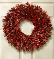 Preserved Red Myrtle Wreath - 16"
