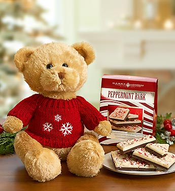 Bear with Red Sweater and Peppermint Bark