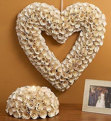 Whitewood Rose Wreath - Candle Holder and Wreath