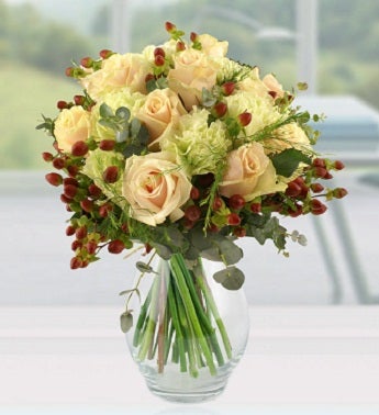 Holiday Roses with Berries