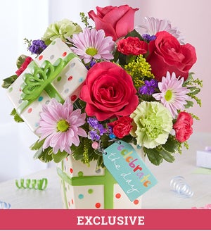 Happy Birthday Present Bouquet Same-Day Local Florist Delivery
 SHOP NOW