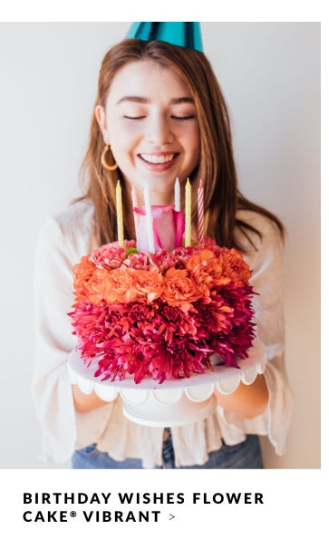 Birthday WIshes Flower Cake(r) Vibrant