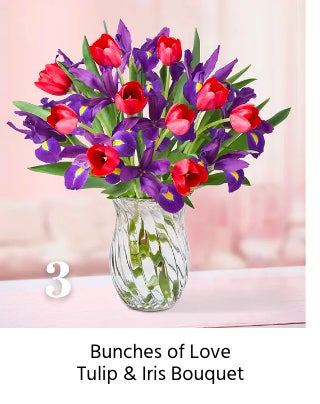 Bunches of Love Tulips & Iris Bouquet