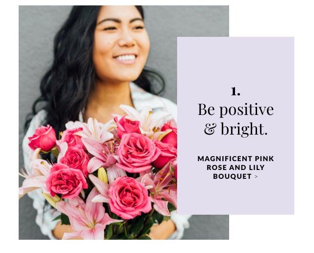Be Positive & Bright. Magnificent Pink Rose & Lily Bouquet