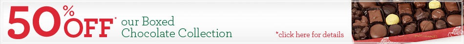 50% OFF our Boxed Chocolate Collection