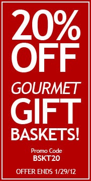 20% OFF Gourmet Gift Baskets!