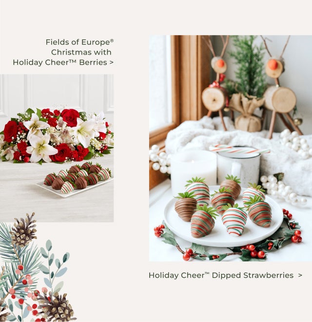 Fields of Europe Christmas With Hoilday Cheer Berries 