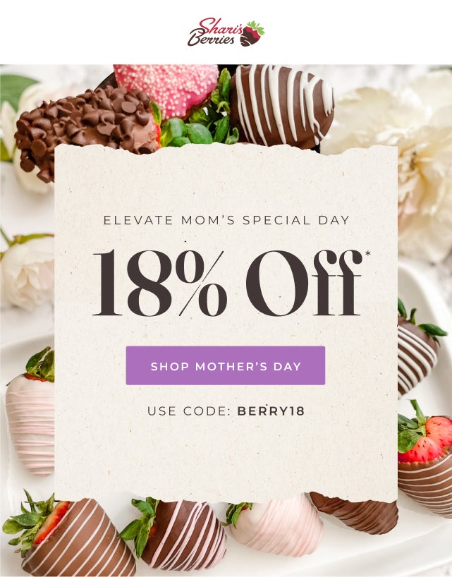 ELEVATE MOM'S SPECIAL DAY 18% OFF USE CODE BERRY18
