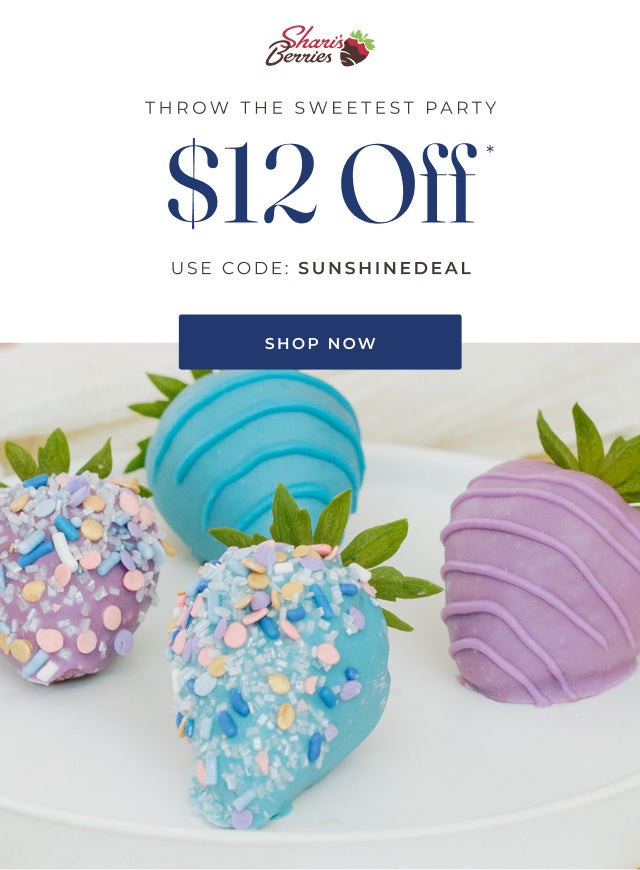 $12 Off USE CODE SUNSHINEDEAL