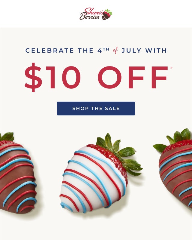 Celebrate July 4th $10 off shop the sale